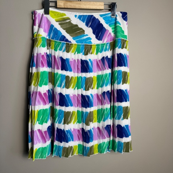 Lord & Taylor 424 Fifth Women's 8 Accordion Pleated Rainbow Skirt Festival Artsy - Picture 4 of 14
